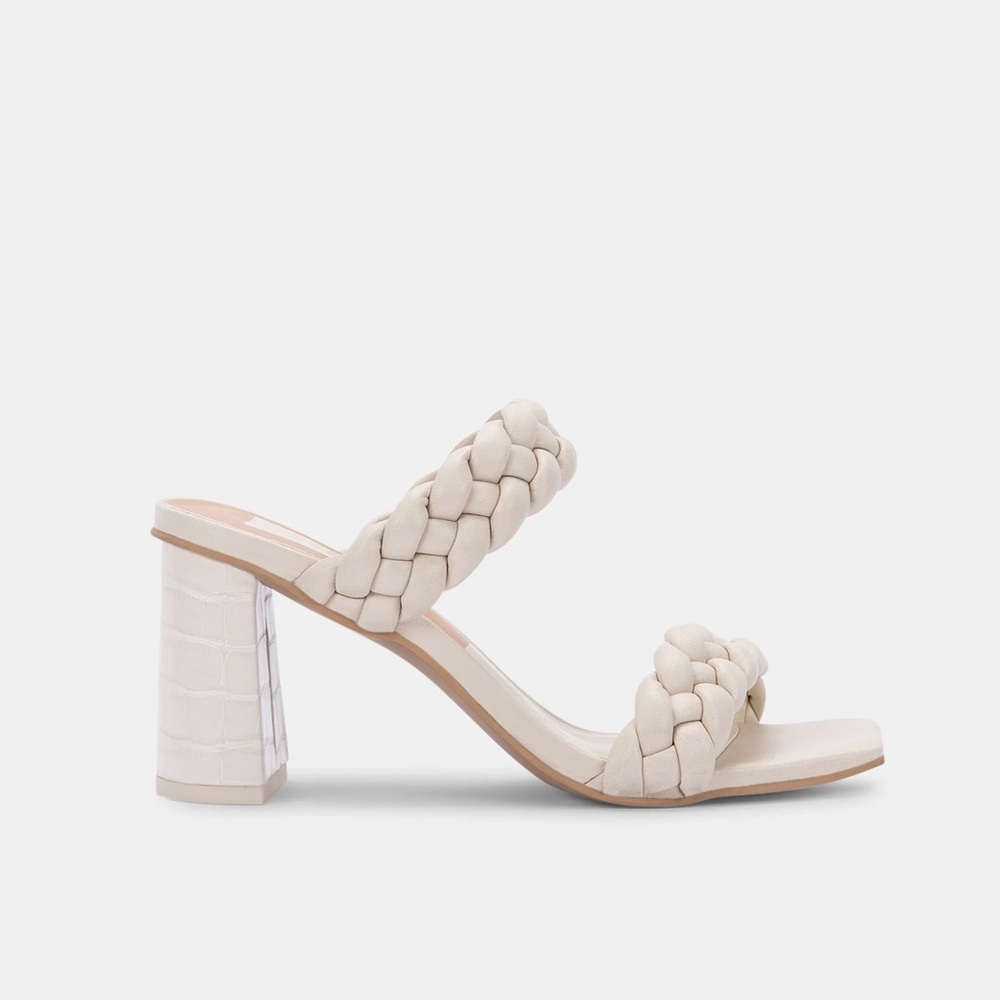 Dolce vita cream braided heels size 8